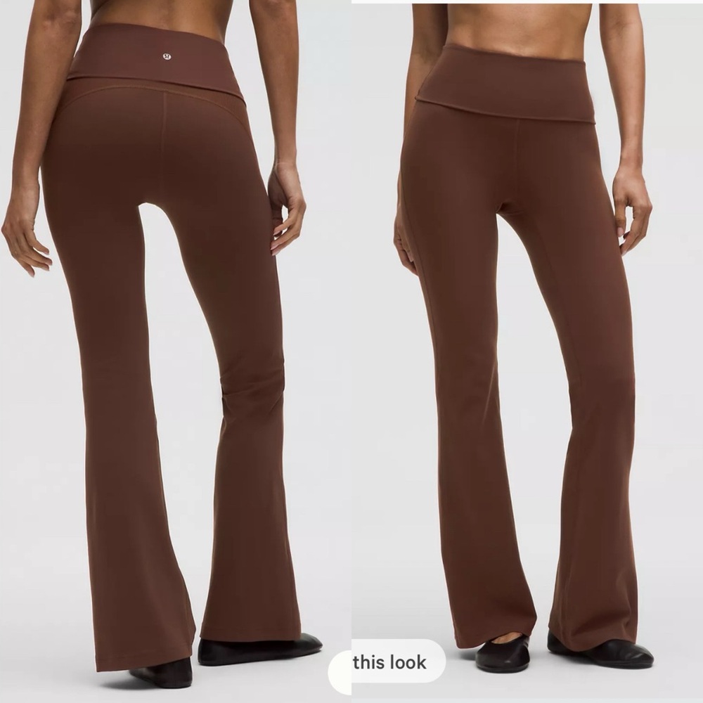 NWT Lululemon Groove Nulu Foldover-Waist Flared Pant in Lava Cake Size 6